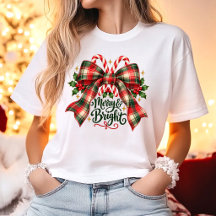 Noël Merry & Bright à noeud tartan