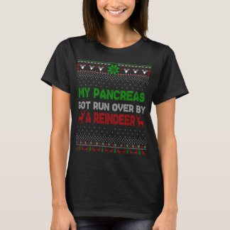 T-shirt Noël Mes Pancréas Ont Été Renversés Par Reindeer U