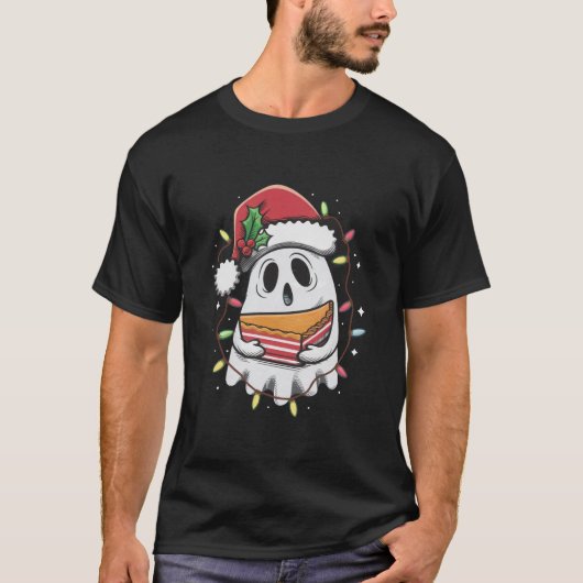 T-shirt Noël mignon Fantôme Père Noël Fête Noël (Devant)