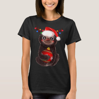 T-shirt Noël mignonne Noël Sloth Nap