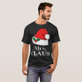T-shirt Noël Mme Claus Correspondant Pyjama Santa Hat X-m (Devant entier)