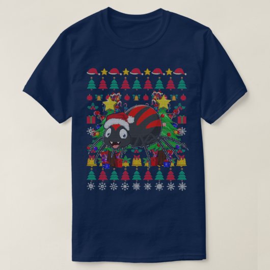 T-shirt Noël moche Spider (Design devant)