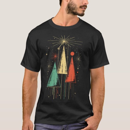 T-shirt Noël Moderne du Milieu du Siècle (Devant)