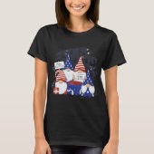 T-shirt Noël Noël Chapeau américain Joyeux Noël Gnomes (Devant)