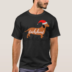 T-shirt Noël Noël Joyeux Chien Daschund À Travers