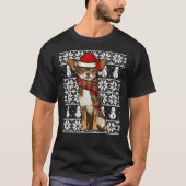 T-shirt Noël Noël Noël Noël Brown Chihuahua Ugly (Devant)