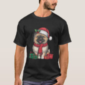 T-shirt Noël Noël Noël Noël Chapeau Keeshone Chien Noël T  (Devant)
