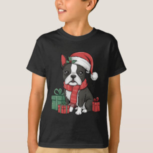 T-shirt Noël Noël Noël Noël Fête Noël Chapeau Boston Terri