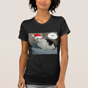 T-shirt Noël noir et blanc Kitten
