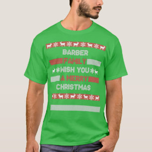 T-shirt Noël Nom de famille Noël Noël Père Noël Barber Fam