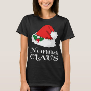 T-shirt Noël Nonna Claus Correspondant Pyjama Santa Hat X-
