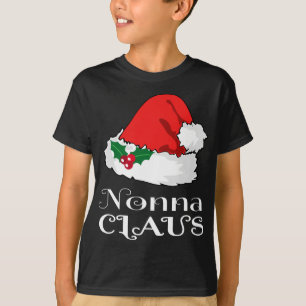 T-shirt Noël Nonna Claus Correspondant Pyjama Santa Hat X-