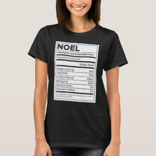 T-shirt Noel Nutrition Information Problème Résoudre Dur D