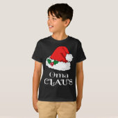T-shirt Noël Oma Claus Correspondant Pyjama Santa Hat X ma (Devant entier)