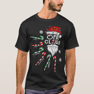 T-shirt Noël Opa Claus Opa Beard Candy