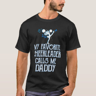 T-shirt Noël où ma pom-pom girl préférée m'appelle Papa