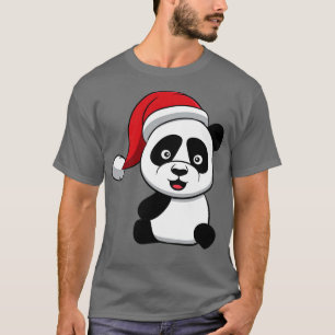 T-shirt Noël Panda Bear Santas Casquette Noël mignon