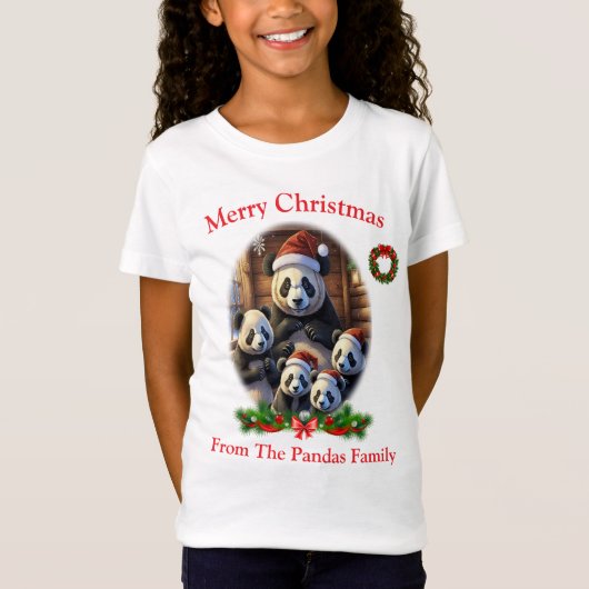 T-shirt Noël Pandas (Devant)