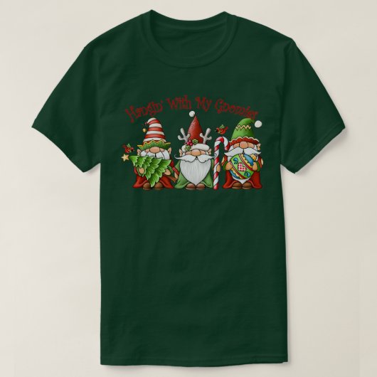 T-shirt Noël Pansement Avec Mes Gnomes (Design devant)