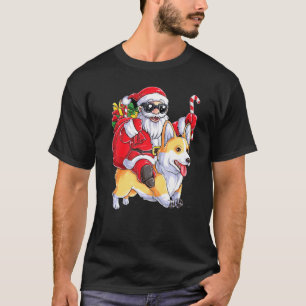 T-SHIRT NOËL PÈRE NOËL À CHEVAL SUR UNE CANNE À SUCRE COR