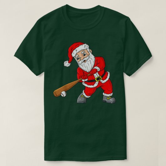 T-shirt Noël Père Noël Avec Baseball Joyeux Noël Par (Design devant)