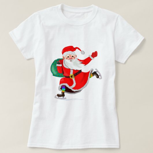T-shirt Noël Père Noël avec cadeaux (Design devant)