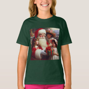 T-shirt Noël Père Noël avec enfants 1