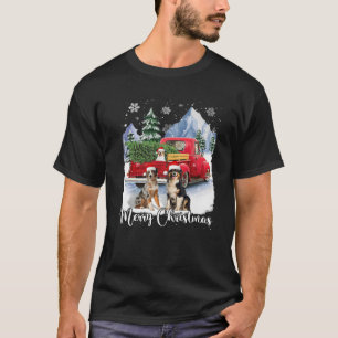 T-shirt Noël Père Noël Berger Australien Camion Rouge Noël