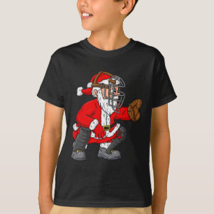 T-shirt Noël Père Noël Capteur de baseball Garçons Filles
