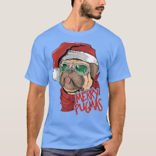 T-shirt Noël Père Noël Carlin Joyeux Pugmas Joli Carlin Am