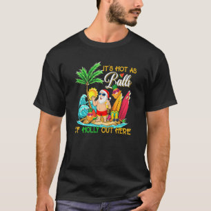 T-shirt Noël père Noël En juillet, il fait chaud comme des