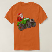 T-shirt Noël Père Noël équitation dans Monster Truck Boys (Design devant)