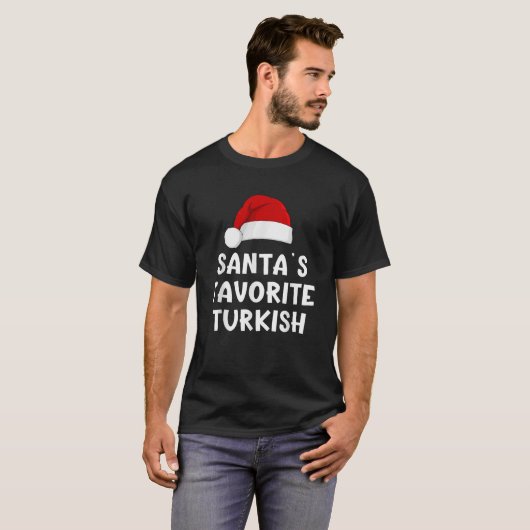 T-shirt Noël Père Noël est favori Turc Funny Noël Paja (Devant entier)