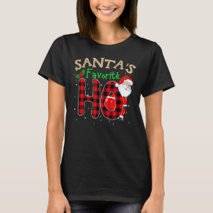 T-shirt Noël Père Noël Favori Ho Xmas Pyjama Naughty