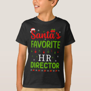 T-shirt Noël Père Noël Favori Réalisateur Hr Mignonne Joye