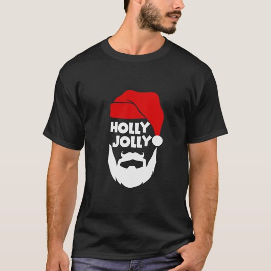 T-shirt Noël Père Noël Holly Jolly Swea (Devant)