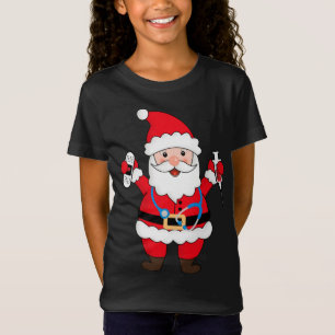 T-Shirt Noël Père Noël Infirmière avec stéthoscope et s