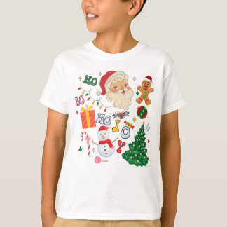 T-shirt Noël Père Noël jolly Ho Ho Ho Top