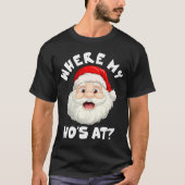 T-shirt Noël Père Noël Où est mon ami ? (Devant)