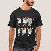 T-shirt Noël Père Noël porter un masque mal (Devant)