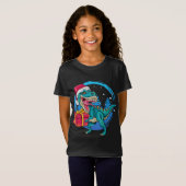 T-Shirt Noël Père Noël Saurus Rex (Devant entier)