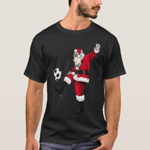 T-shirt Noël Père Noël Soccer's Soccer Lover et Père Noël 