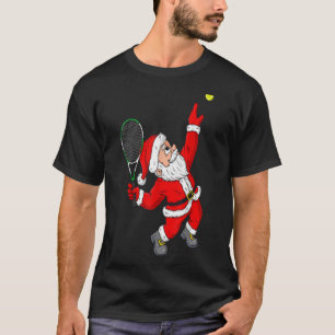 T-shirt Noël Père Noël Tennis Funny Garçons Filles Enf