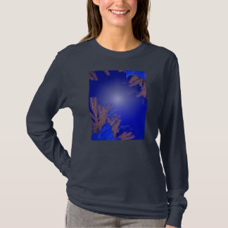 T-shirt Noël Poinsettia Bleue V