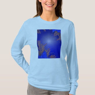 T-shirt Noël Poinsettia Bleue V