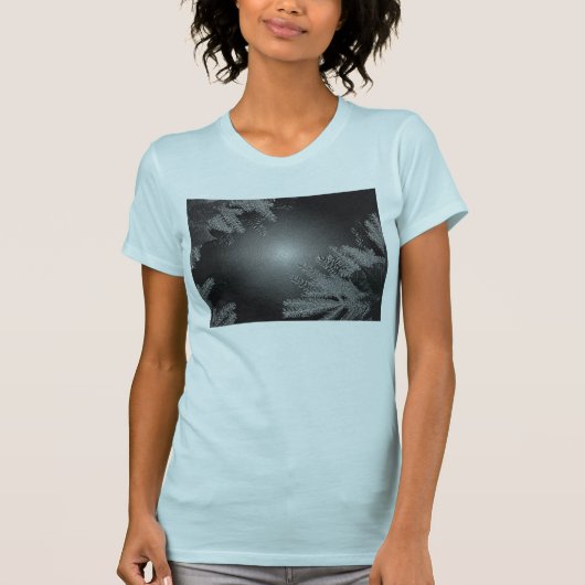 T-shirt Noël Poinsettia Noir Et Gris I (Devant)