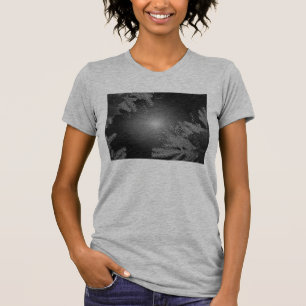 T-shirt Noël Poinsettia Noir Et Gris I