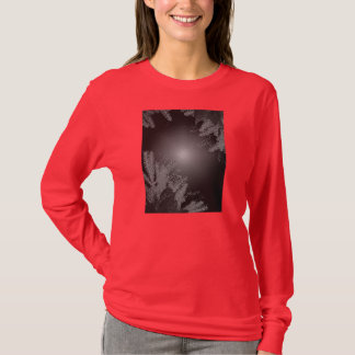 T-shirt Noël Poinsettia Noir Et Gris V