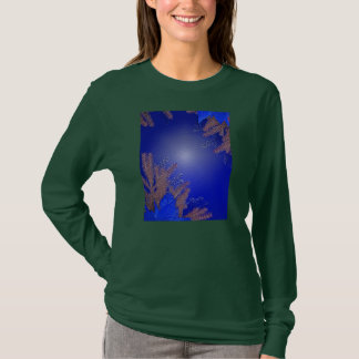 T-shirt Noël Poinsettia Noir Et Gris V