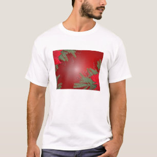 T-shirt Noël Poinsettia Rouge